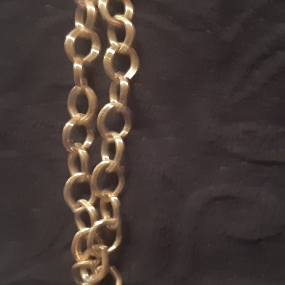 Oversized Conversion Chain/Link Necklace Gold Tone Cable 17½" - Picture 3 of 7